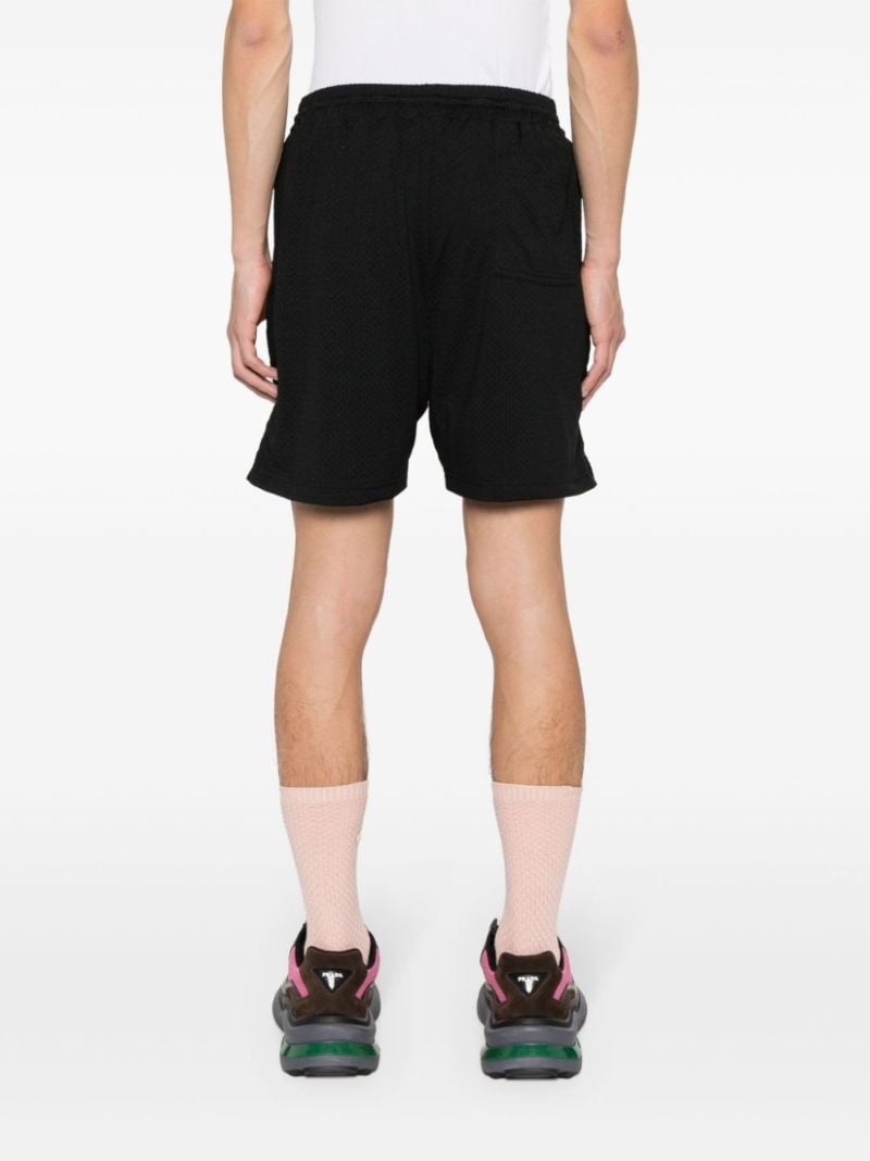 Black Mesh Track Shorts