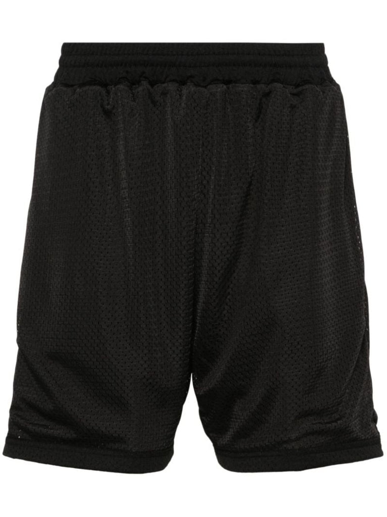 Black Mesh Track Shorts