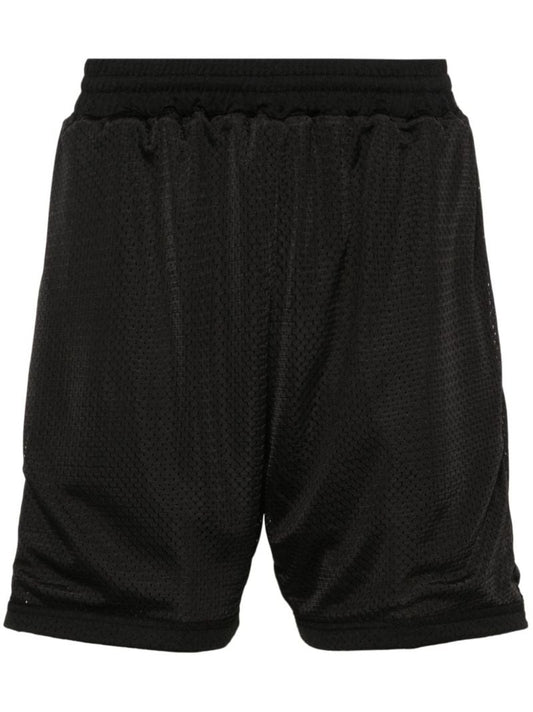 Black Mesh Track Shorts