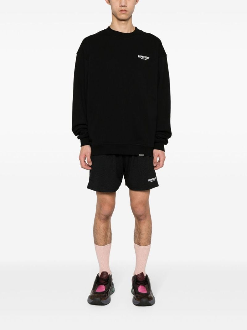 Black Mesh Track Shorts