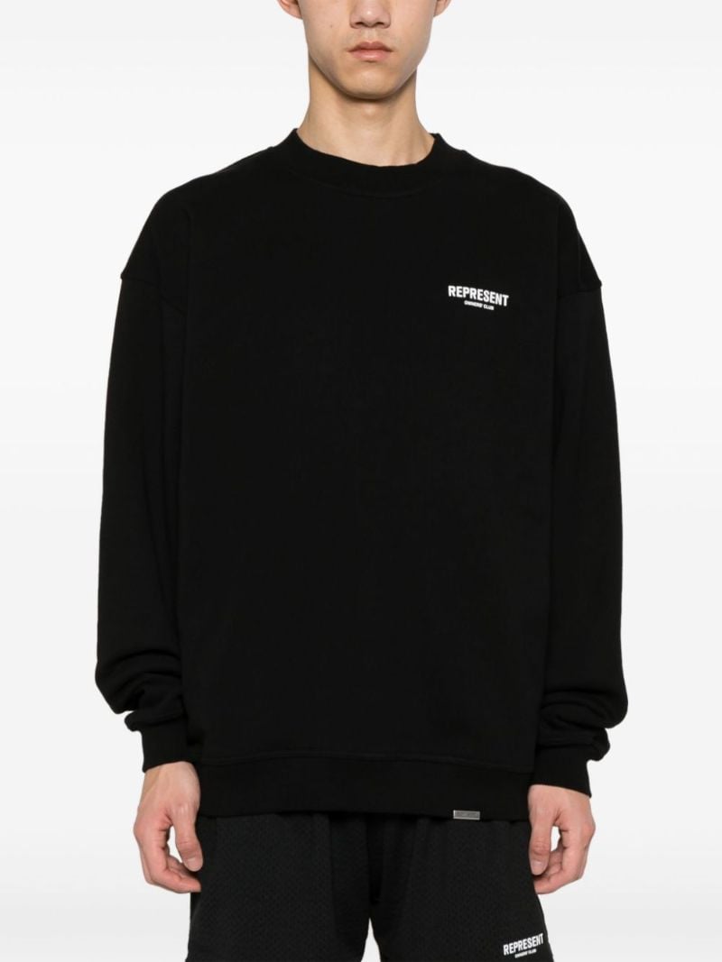 Black Logo-print Cotton Sweatshirt