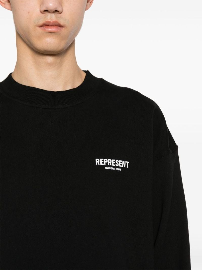 Black Logo-print Cotton Sweatshirt