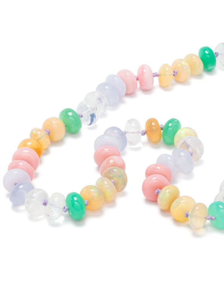 18k Yellow Gold Pastel Bead Foundation Necklace
