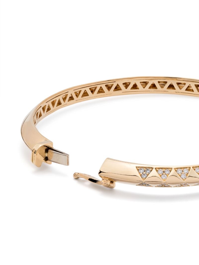 18k Yellow Gold Knife Edge Diamond Bracelet