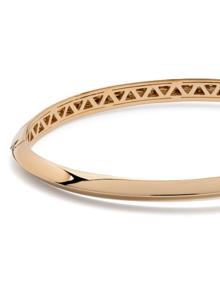 18k Yellow Gold Knife Edge Diamond Bracelet