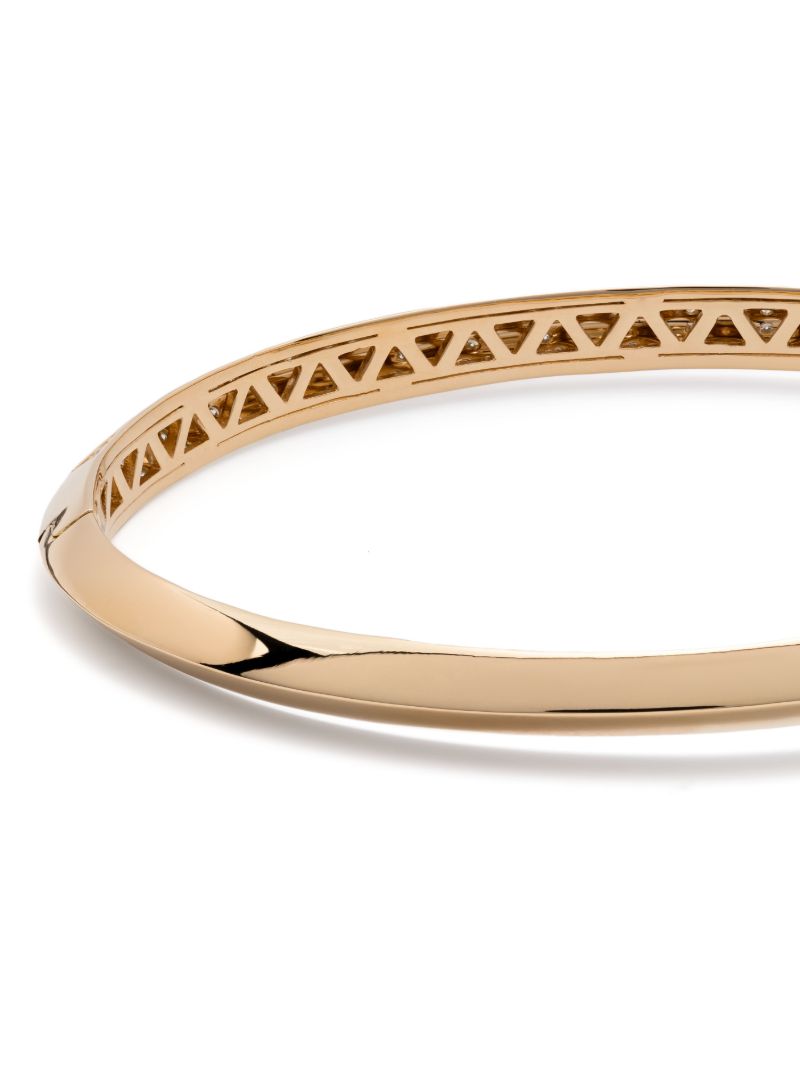 18k Yellow Gold Knife Edge Diamond Bracelet