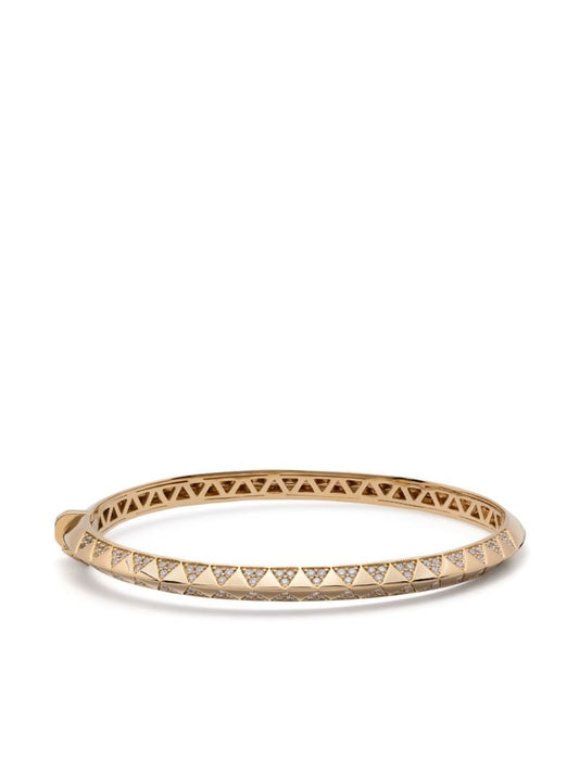 18k Yellow Gold Knife Edge Diamond Bracelet