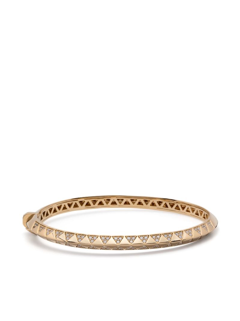 18k Yellow Gold Knife Edge Diamond Bracelet