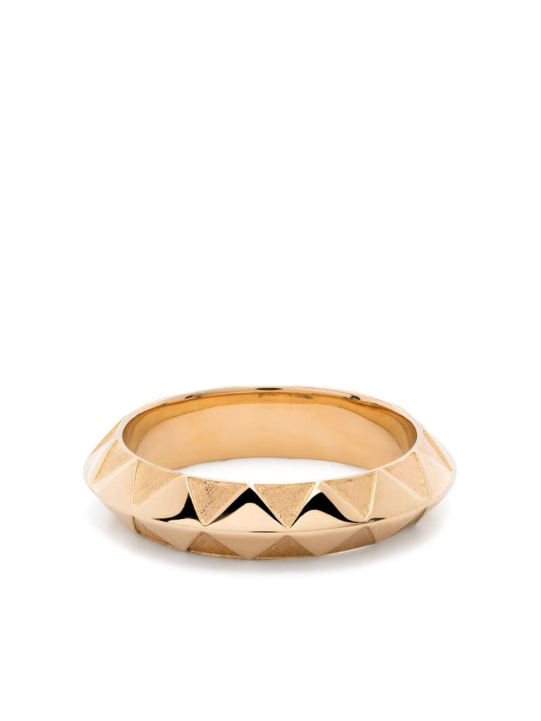 18k Yellow Gold Knife Edge Band Ring
