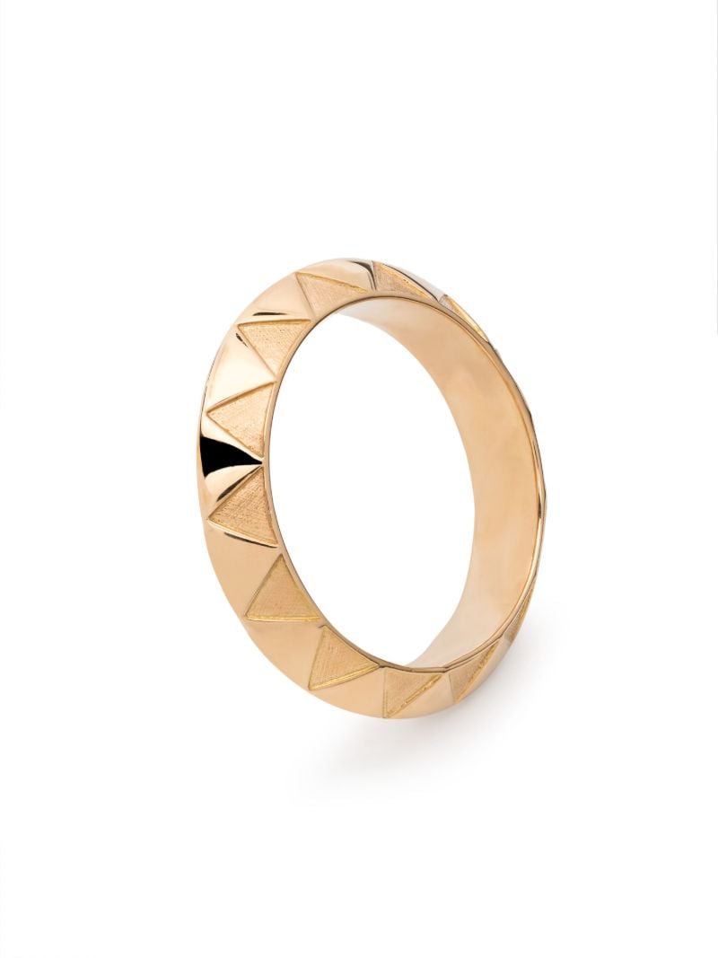 18k Yellow Gold Knife Edge Band Ring