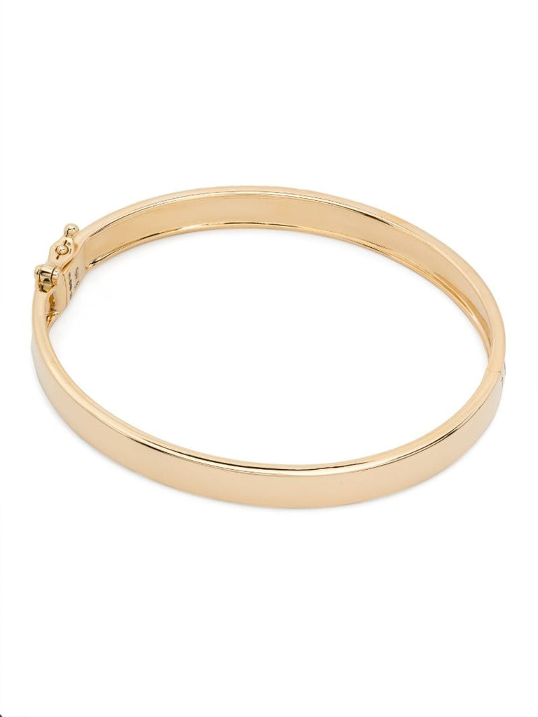 18k Yellow Gold Stardust Diamond Bangle Bracelet
