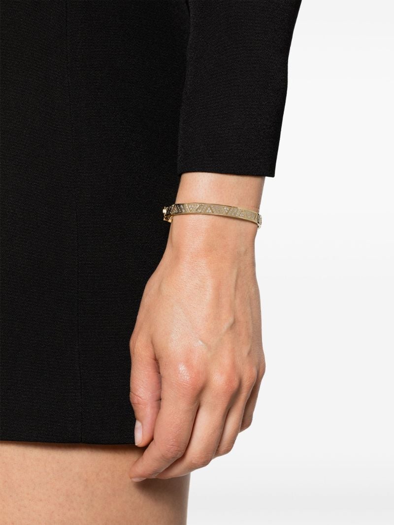 18k Yellow Gold Stardust Diamond Bangle Bracelet