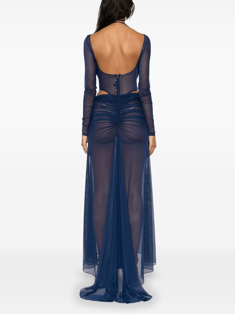 Blue Mesh Layered Bodysuit
