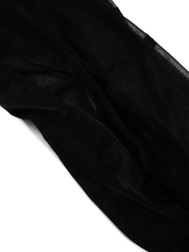 Black Monogram Semi-sheer Tights