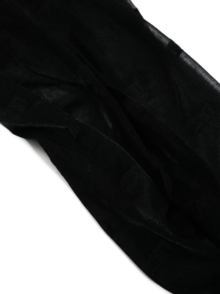 Black Monogram Semi-sheer Tights