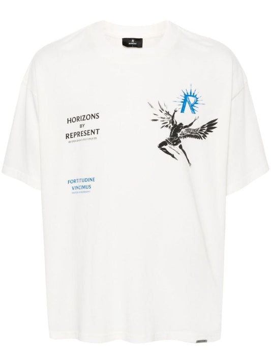 White Icarus Graphic-print T-shirt