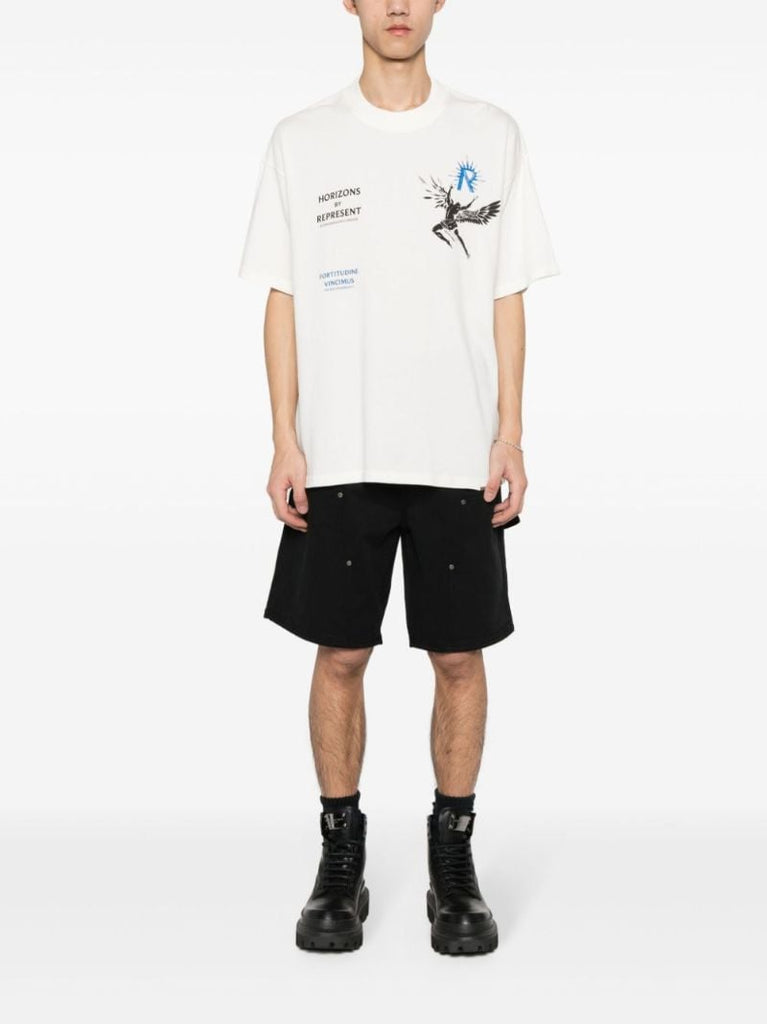 White Icarus Graphic-print T-shirt