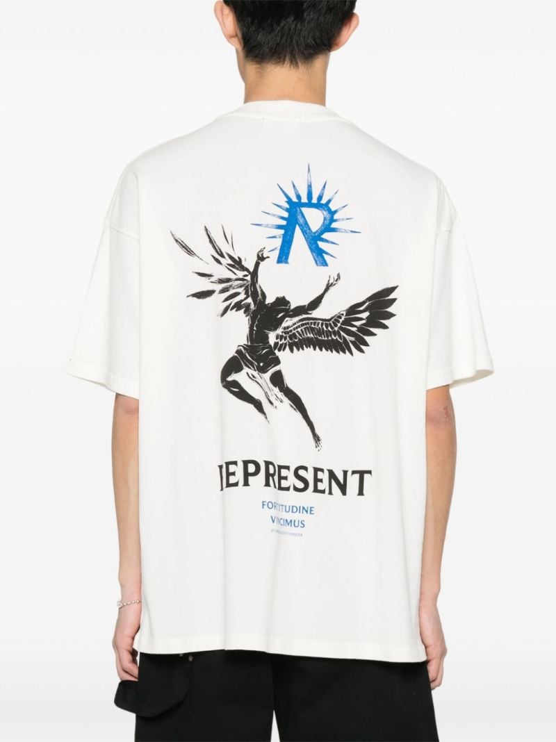 White Icarus Graphic-print T-shirt