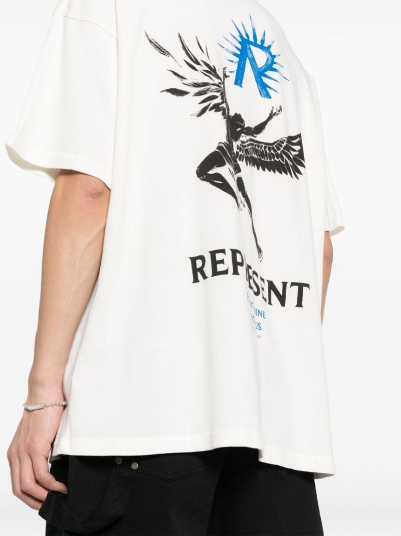 White Icarus Graphic-print T-shirt