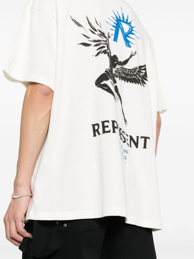 White Icarus Graphic-print T-shirt