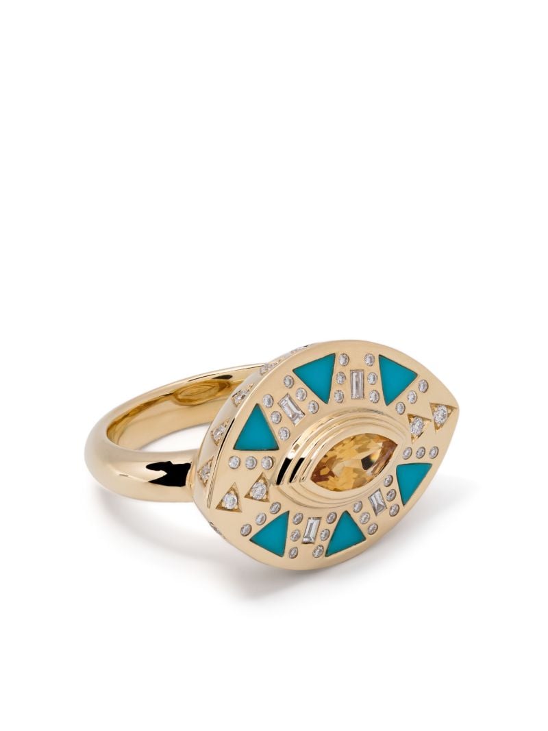 18k Yellow Gold CleopatraÃ¢â_x0082_¬â_x0084_¢s Eye Diamond Ring