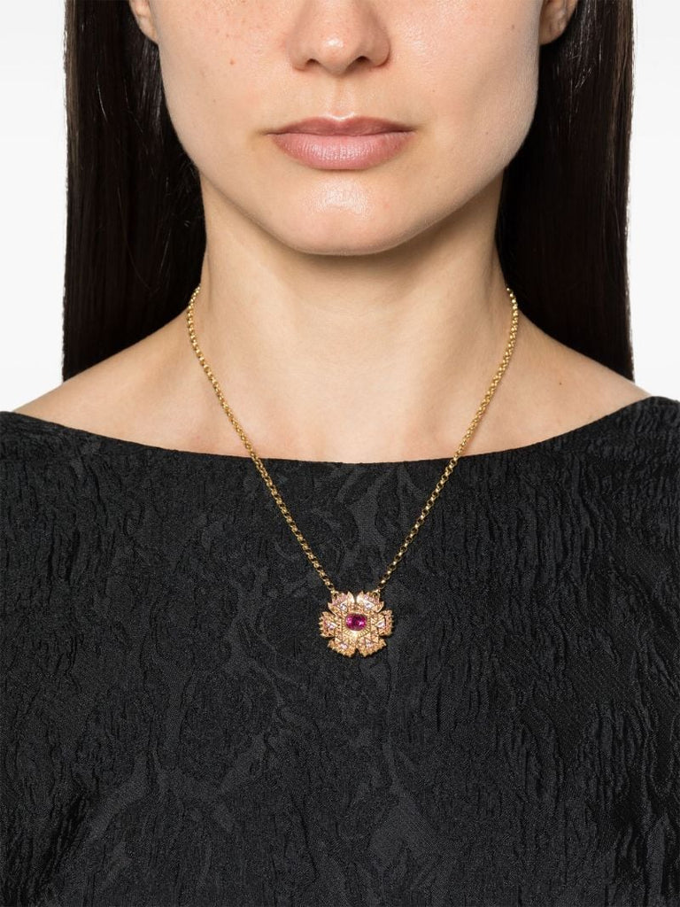 18k Yellow Gold Petunia Necklace