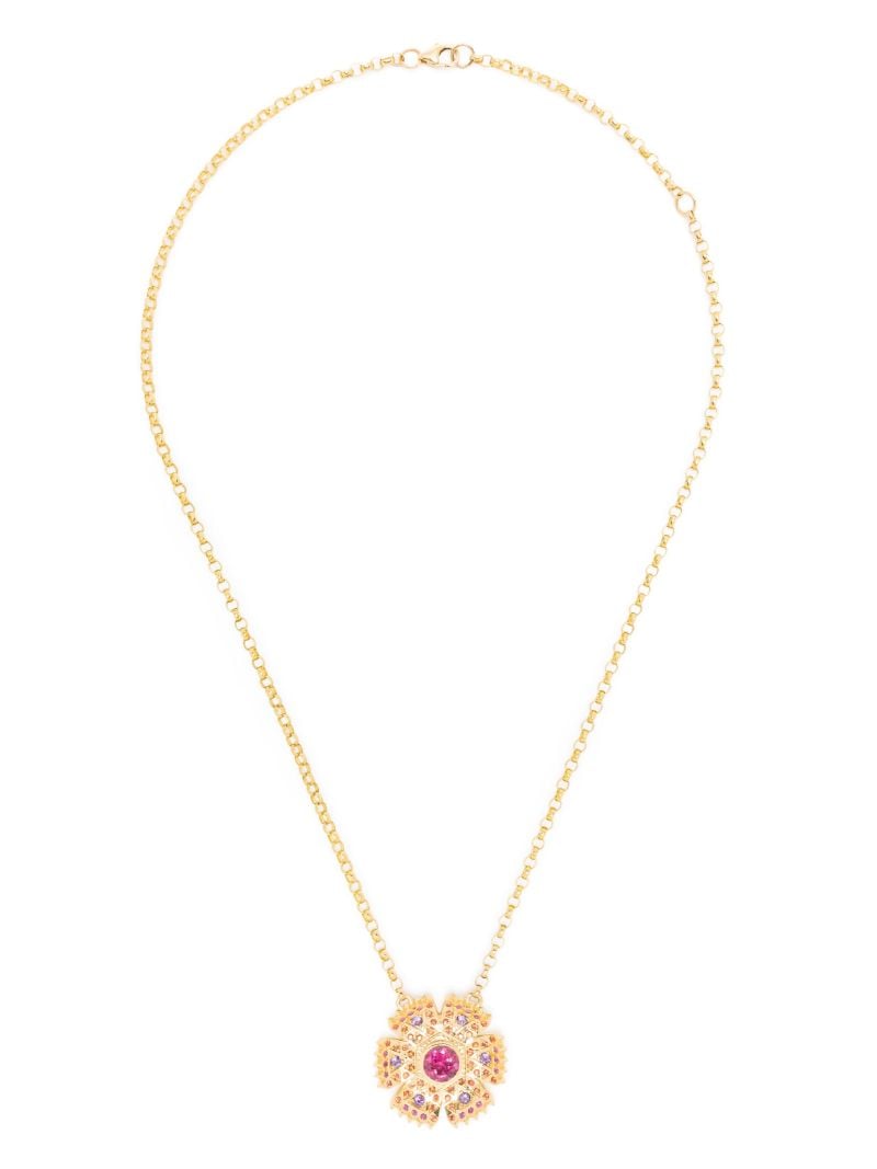 18k Yellow Gold Petunia Necklace