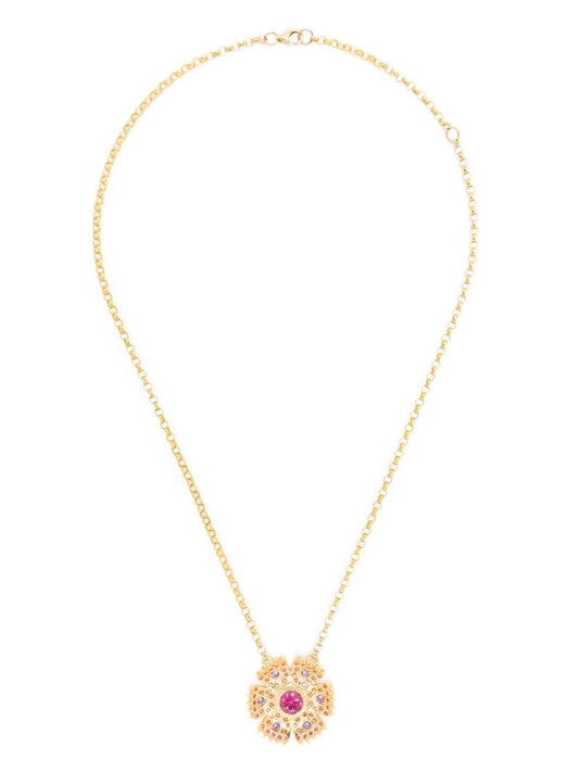 18k Yellow Gold Petunia Necklace
