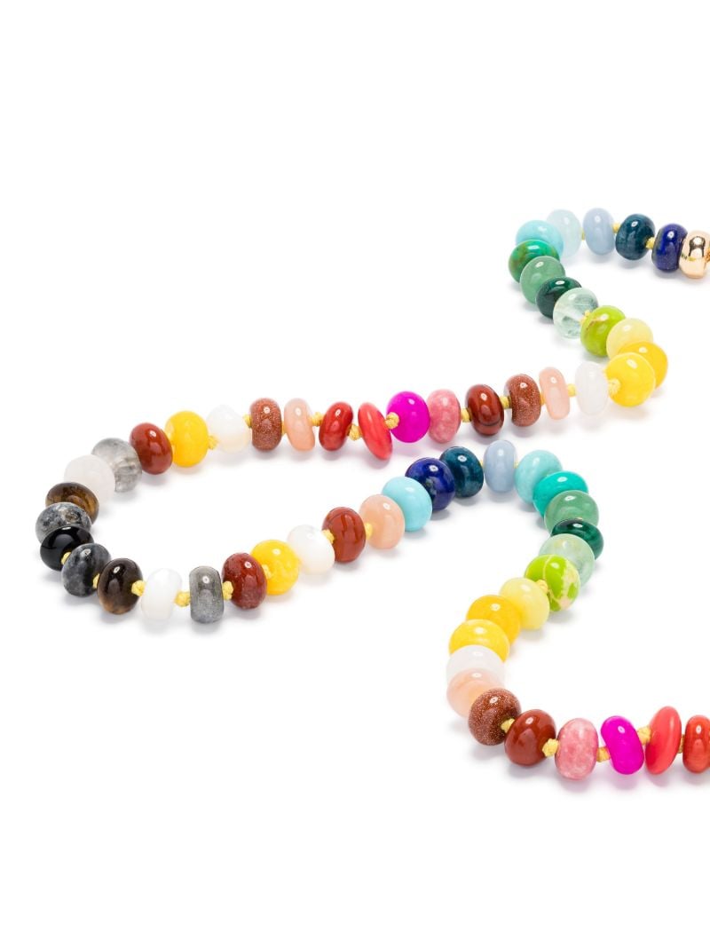 18k Yellow Gold  Rainbow Bead Foundation Necklace