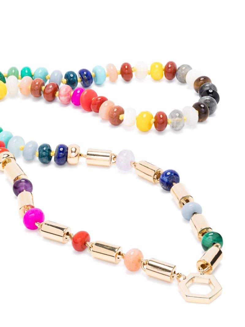18k Yellow Gold  Rainbow Bead Foundation Necklace