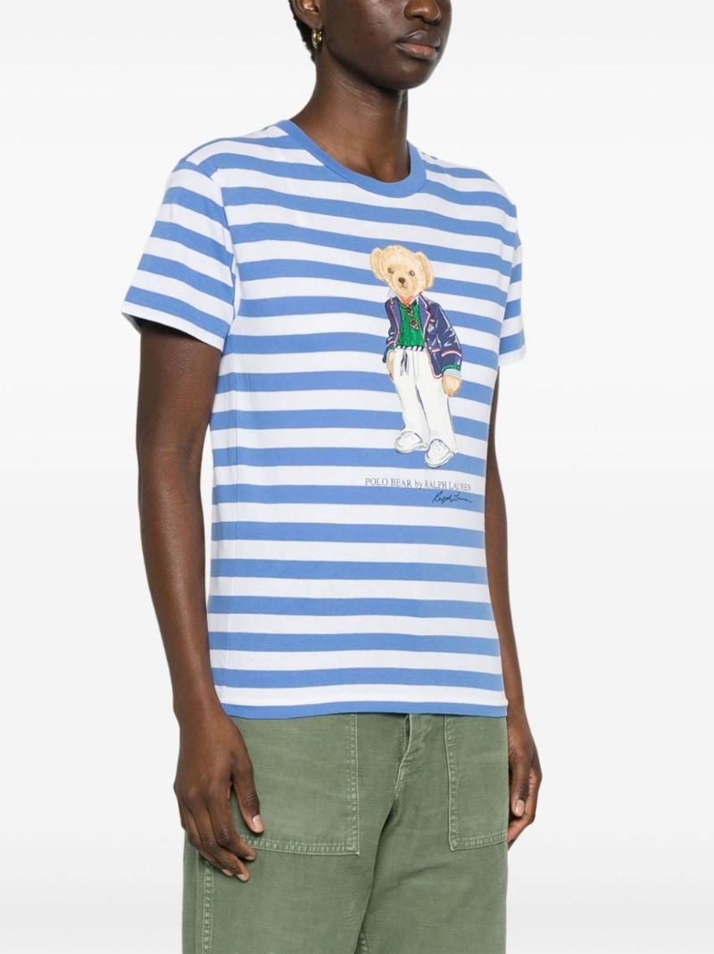 Blue Polo Bear Cotton T-shirt