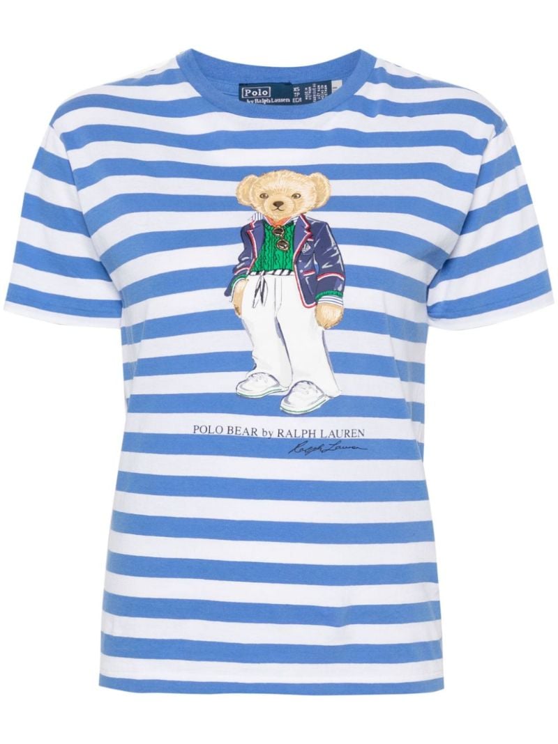 Blue Polo Bear Cotton T-shirt