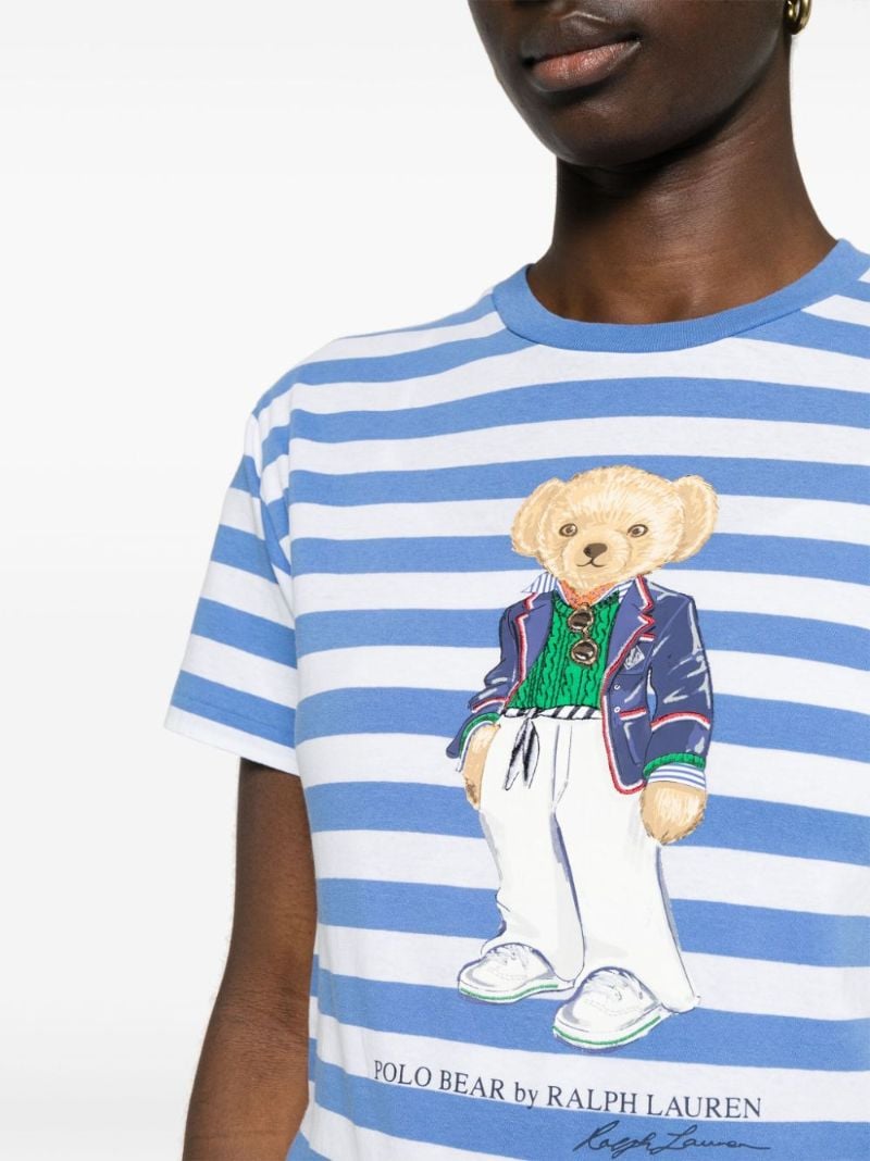 Blue Polo Bear Cotton T-shirt