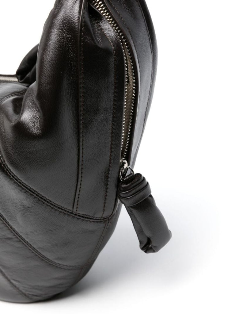 Brown Medium Croissant Shoulder Bag