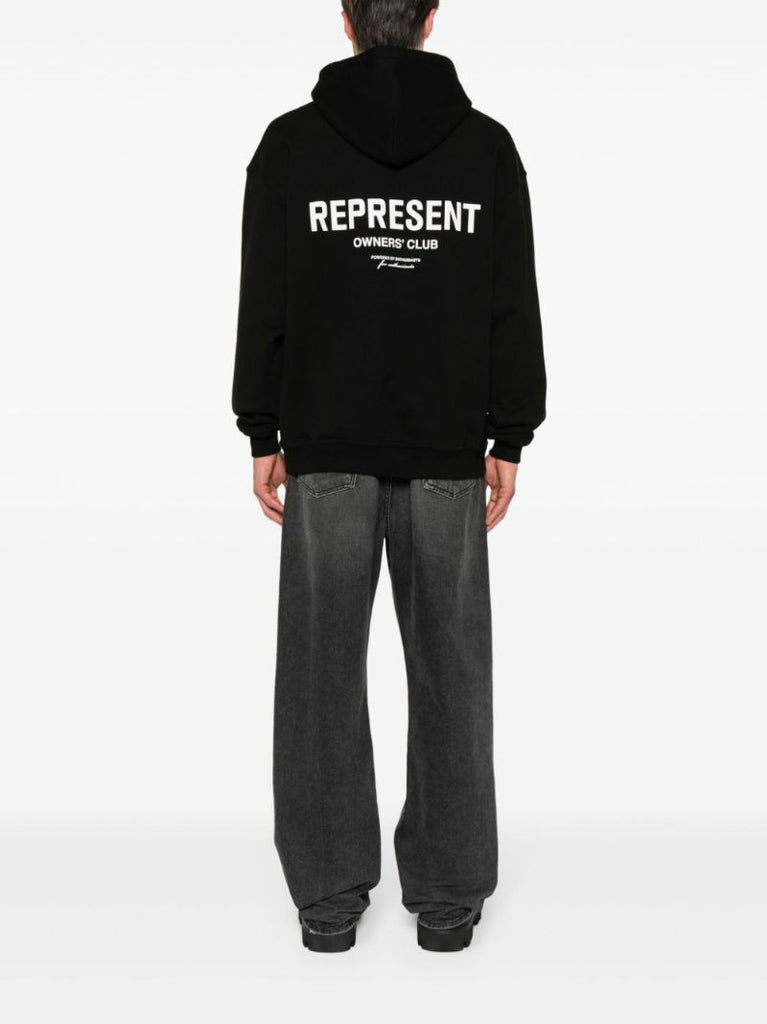Black Logo-print Cotton Hoodie