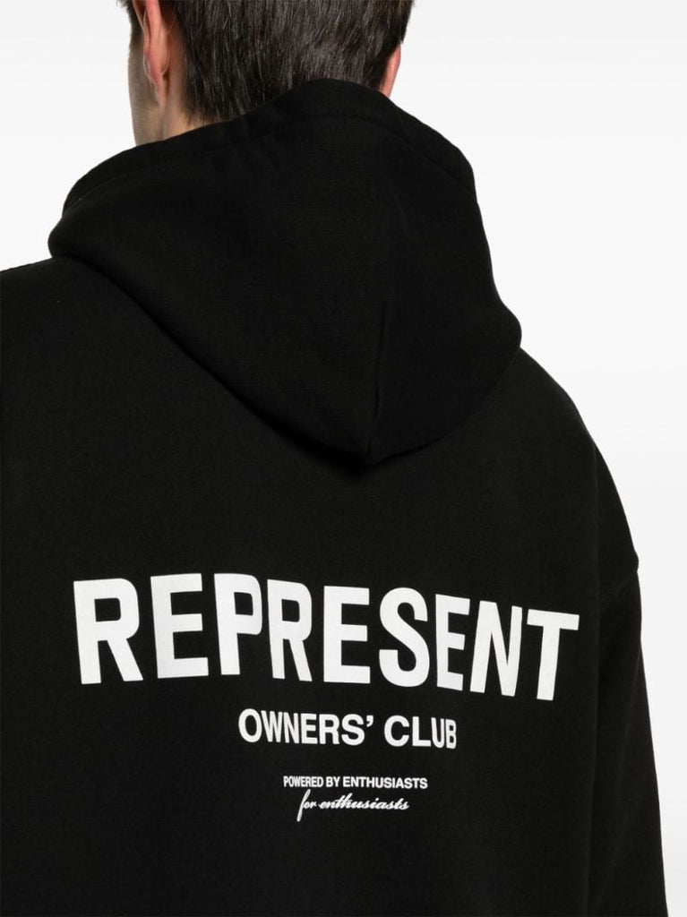 Black Logo-print Cotton Hoodie