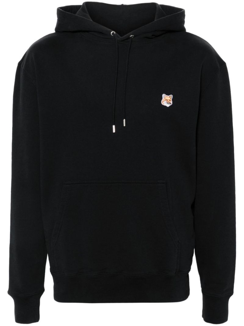 Black Fox Head Cotton Hoodie