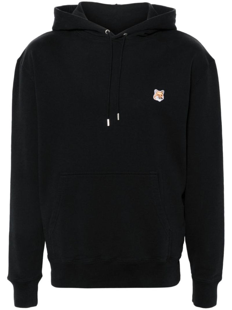Black Fox Head Cotton Hoodie