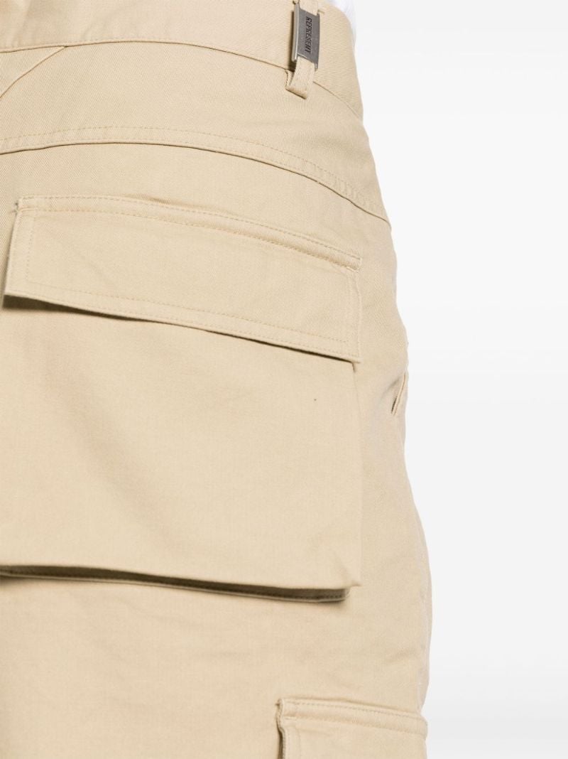 Neutral Cotton Cargo Trousers