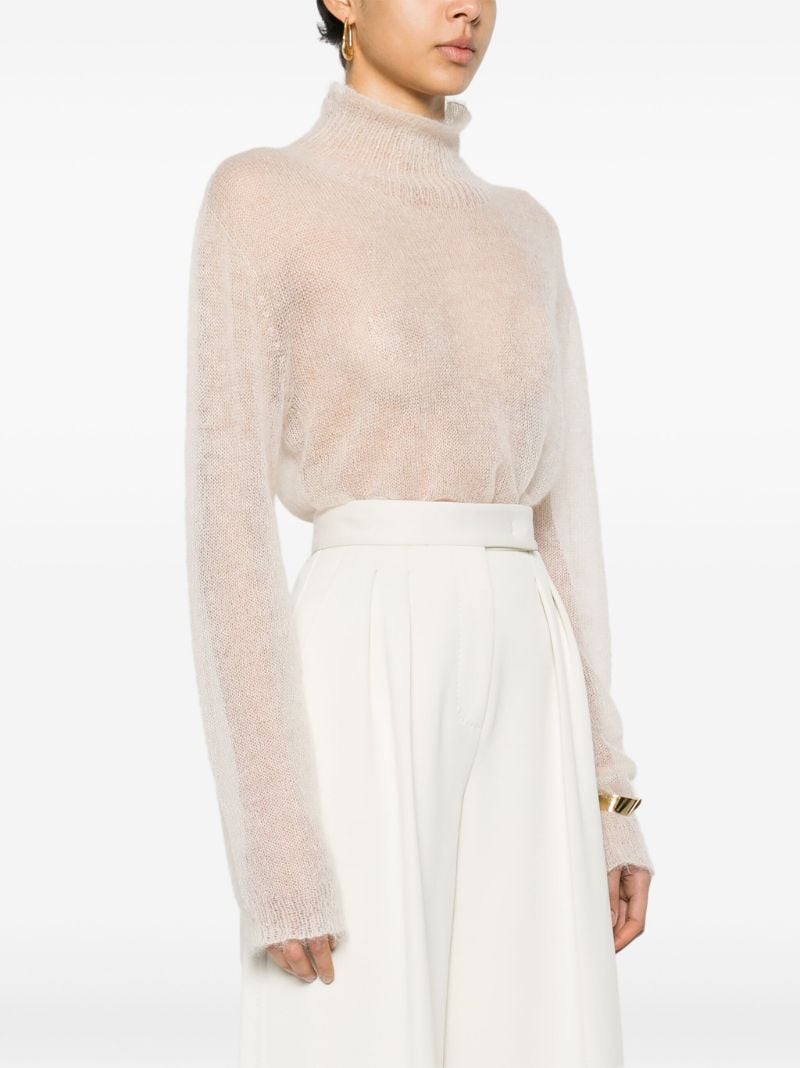White Scuba Jersey Wide-leg Trousers