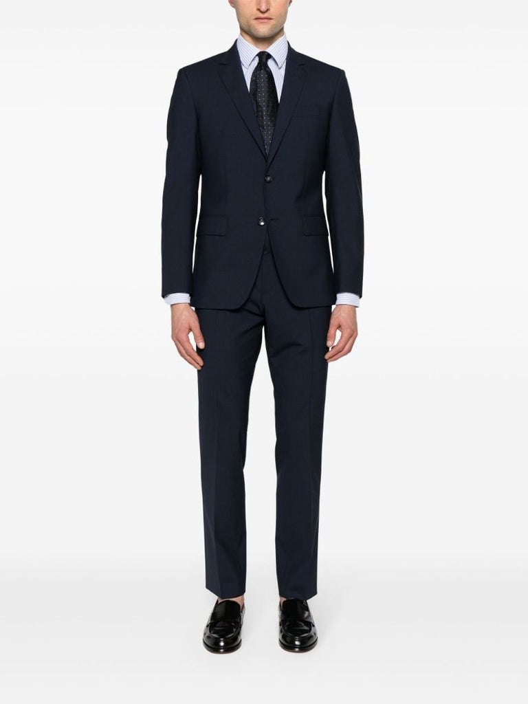 Blue Single-breasted Wool Suit