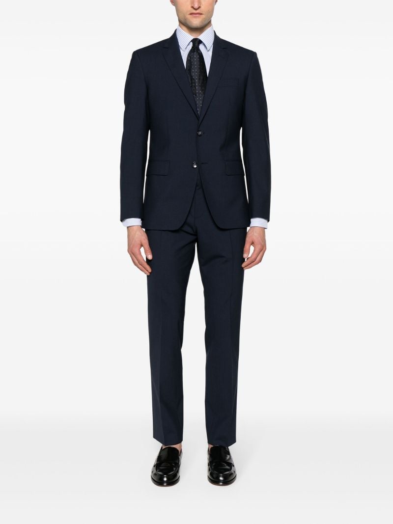 Blue Single-breasted Wool Suit