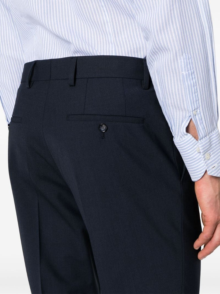 Blue Single-breasted Wool Suit