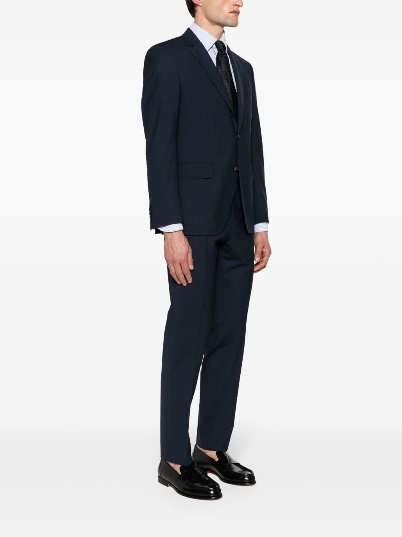 Blue Single-breasted Wool Suit