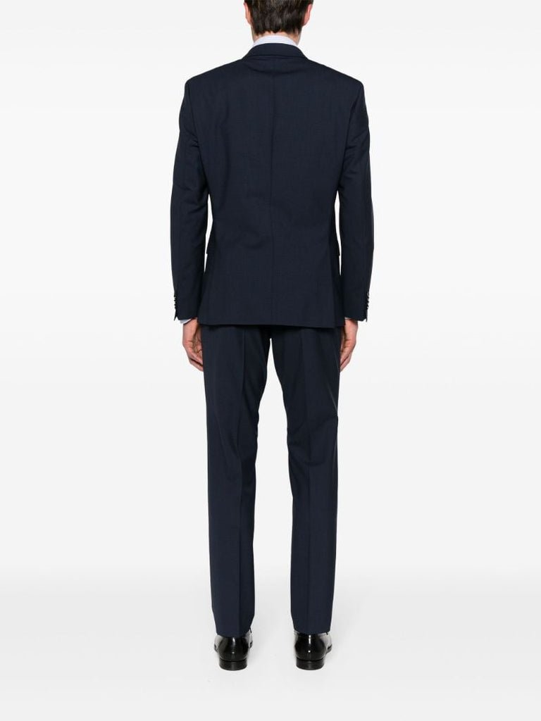 Blue Single-breasted Wool Suit