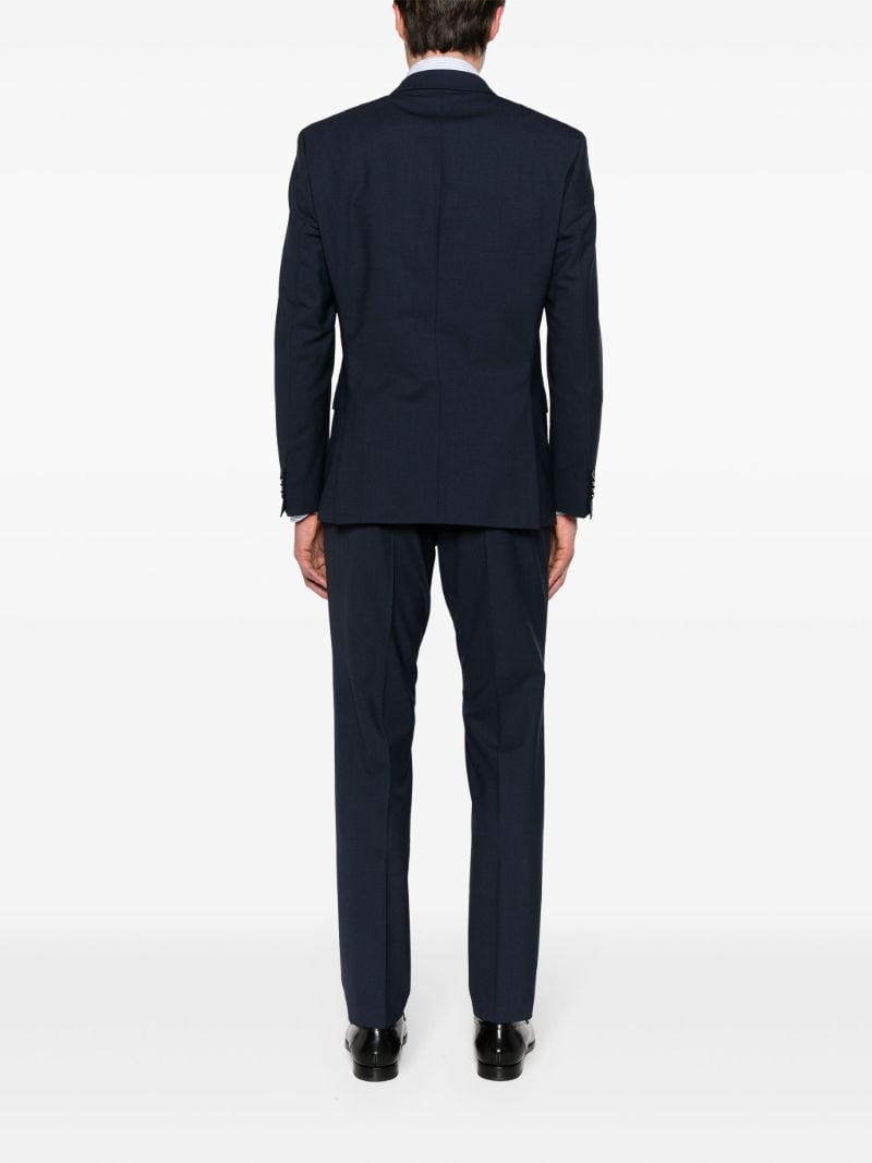 Blue Single-breasted Wool Suit