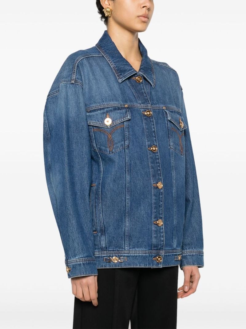 Blue Logo-embroidered Denim Jacket