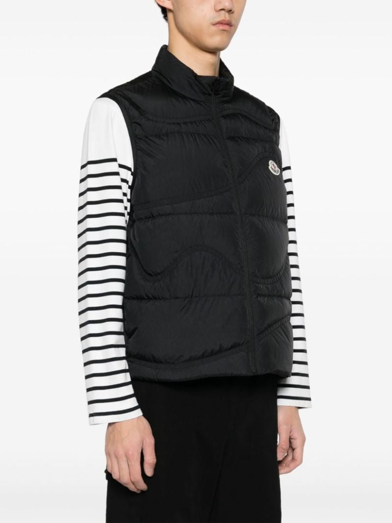 Black Logo-patch Padded Gilet
