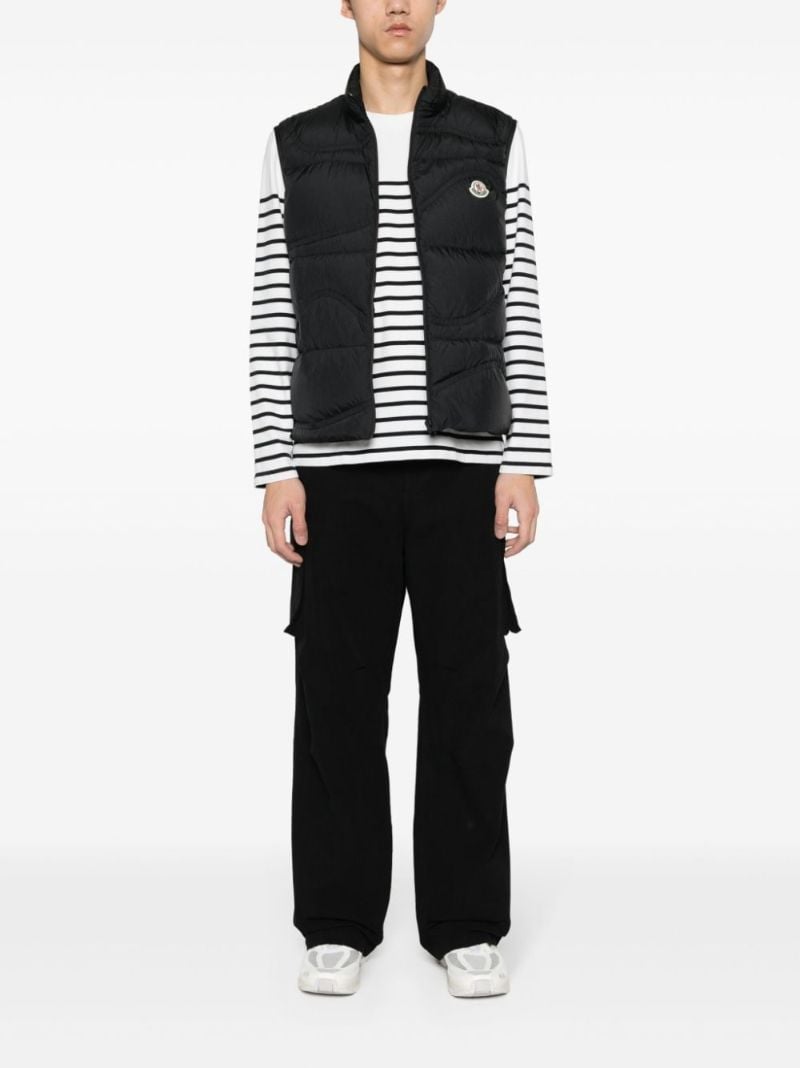 Black Logo-patch Padded Gilet