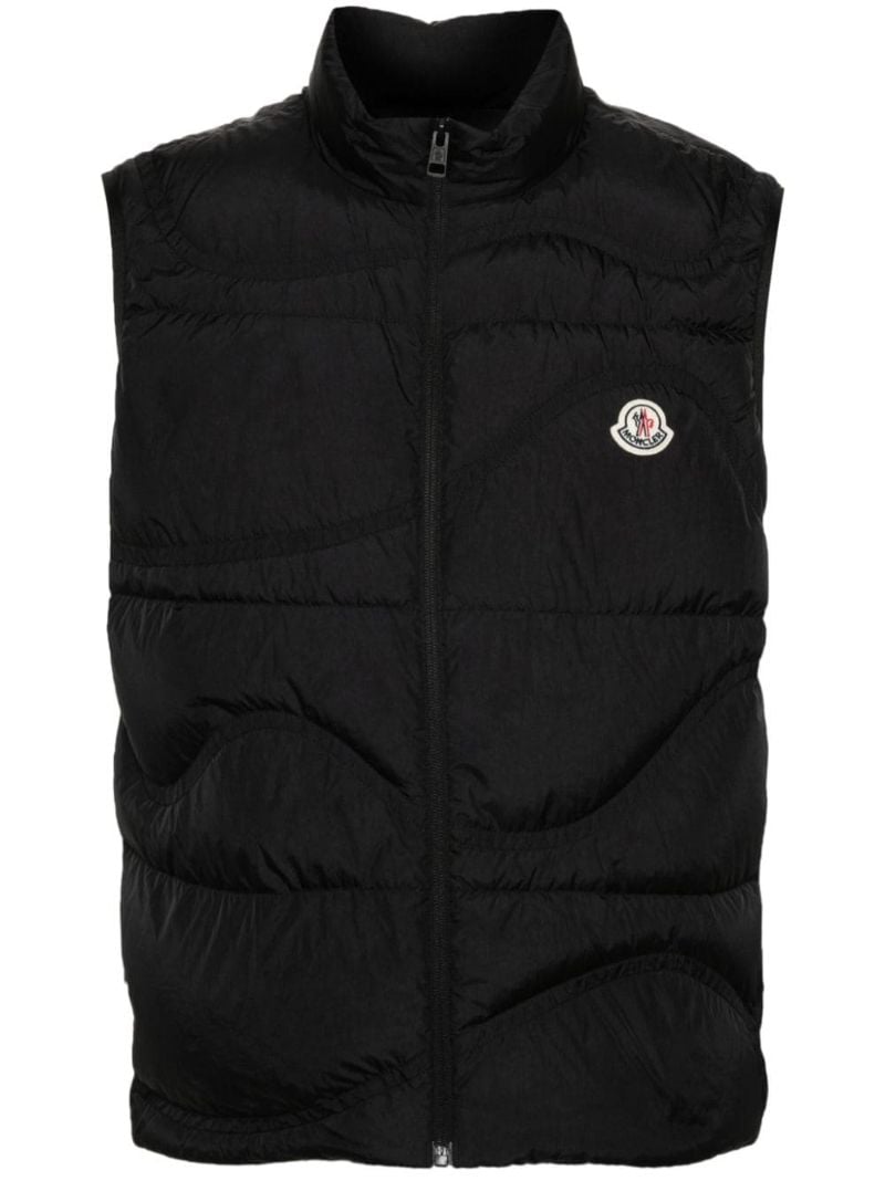 Black Logo-patch Padded Gilet